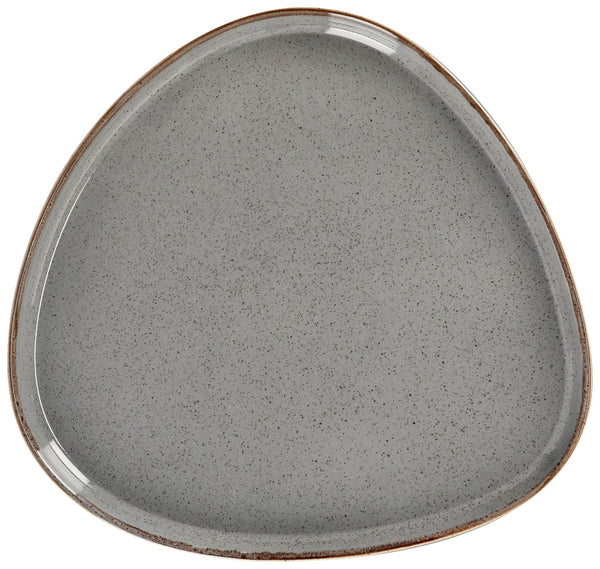 talerz płaski Sidina organiczny kształt z rantem; 27.2x26x2.5 cm (DxSxW); szary; organiczny; 4 sztuka / opakowanie