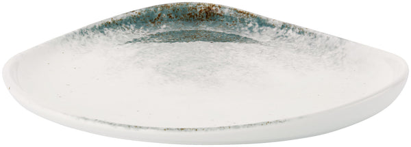 talerz płaski Purior; 26x24x3.2 cm (DxSxW); biały/niebieski petrol; prostokątny; 4 sztuka / opakowanie