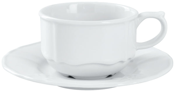 filiżanka do kawy Amely; 200ml, 8.5x5.7 cm (ØxW); biały; okrągły; 6 sztuka / opakowanie