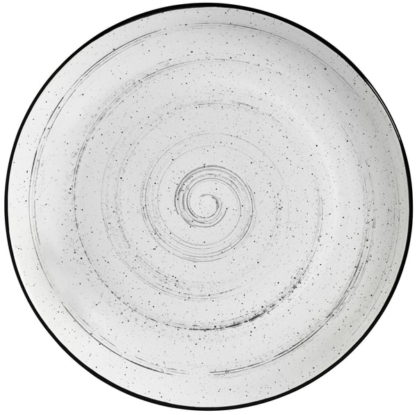 talerz płaski Fungio; 27 cm (Ø); biały/czarny; okrągły; 4 sztuka / opakowanie