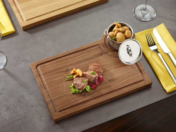 deska Haragi; 37x25x2 cm (DxSxW); orzech włoski; prostokątny