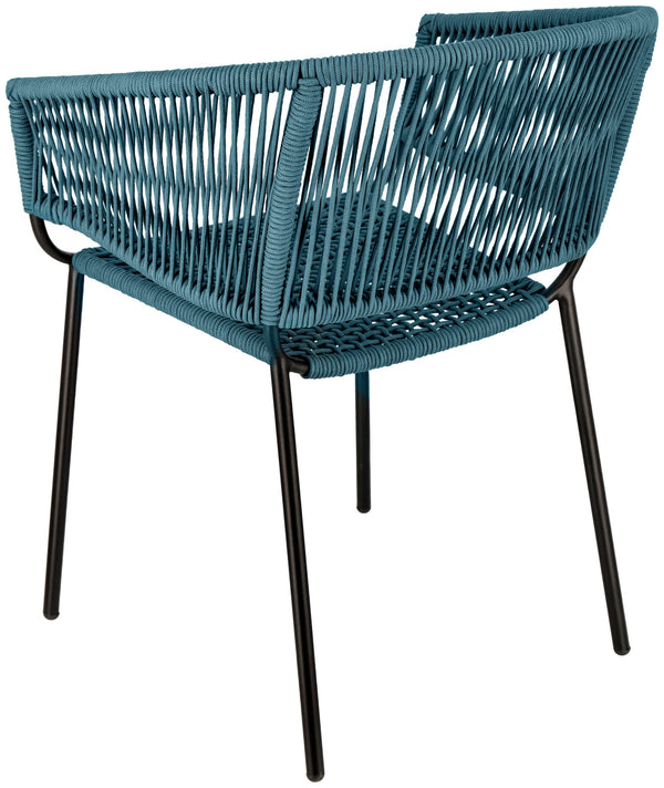 Stuhl Samo; 62x58x78 cm (SxGxW); siedzisko niebieski, stelaż czarny; 2 sztuka / opakowanie