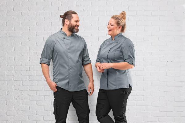 bluza kucharska damska Carter długi rękaw; Kleidergröße 46; oliwka