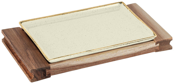 półmisek Sidina prostokątny; 27x21x2 cm (DxSxW); beżowy; prostokątny; 6 sztuka / opakowanie