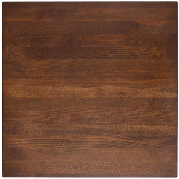 blat z drewna litego Kentucky lakierowany kwadratowy ; 60x60x3 cm (DxSxW); buk/tytoń bejcowany; kwadrat