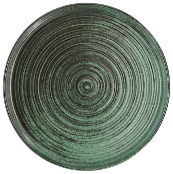 talerz płaski z rantem Etana; 21x1 cm (ØxW); zielony; okrągły; 6 sztuka / opakowanie