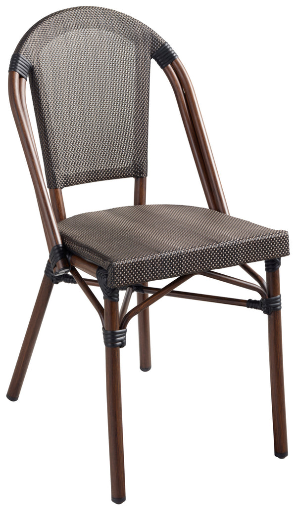 krzesło Rimalia bez podłokietników; 46x53x87.5 cm (SxGxW); siedzisko antracyt, stelaż brązowy; 2 sztuka / opakowanie