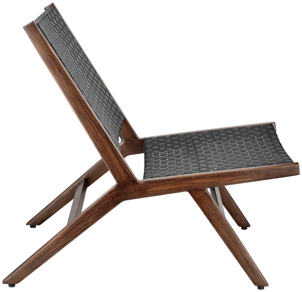Lounge-Sessel Vara; 55.5x88x79.5 cm (SxGxW); siedzisko czarny, stelaż brązowy; 2 sztuka / opakowanie