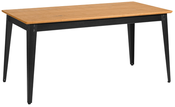 stół Acerios; 160x80x76 cm (DxSxW); Platte dąb antyczny, stelaż czarny; prostokątny