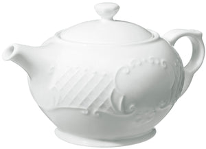 dzbanek do herbaty Menuett z pokrywką; 460ml, 8x10 cm (ØxW); biały; okrągły; 2 sztuka / opakowanie