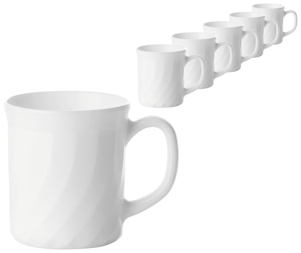 kubek Trianon; 290ml, 8.2x9 cm (ØxW); biały; okrągły; 6 sztuka / opakowanie