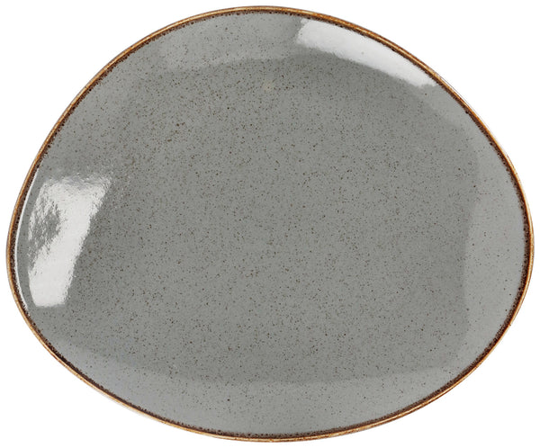 talerz płaski Sidina organiczny; 32x26.5 cm (DxS); szary; organiczny; 6 sztuka / opakowanie
