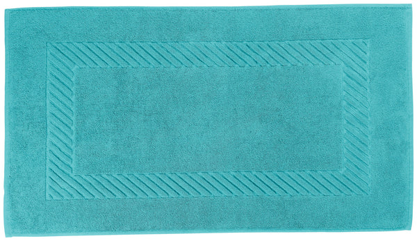 mata łazienkowa Valencia gładka; 50x90 cm (SxD); niebieski petrol