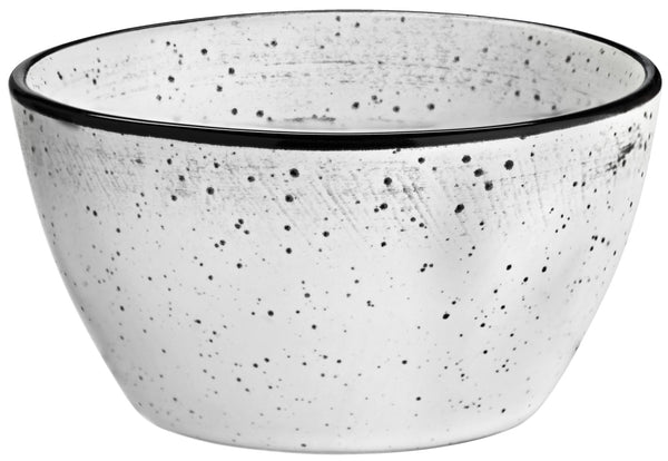 miseczka Fungio okrągła; 220ml, 10x5 cm (ØxW); biały/czarny; okrągły; 6 sztuka / opakowanie