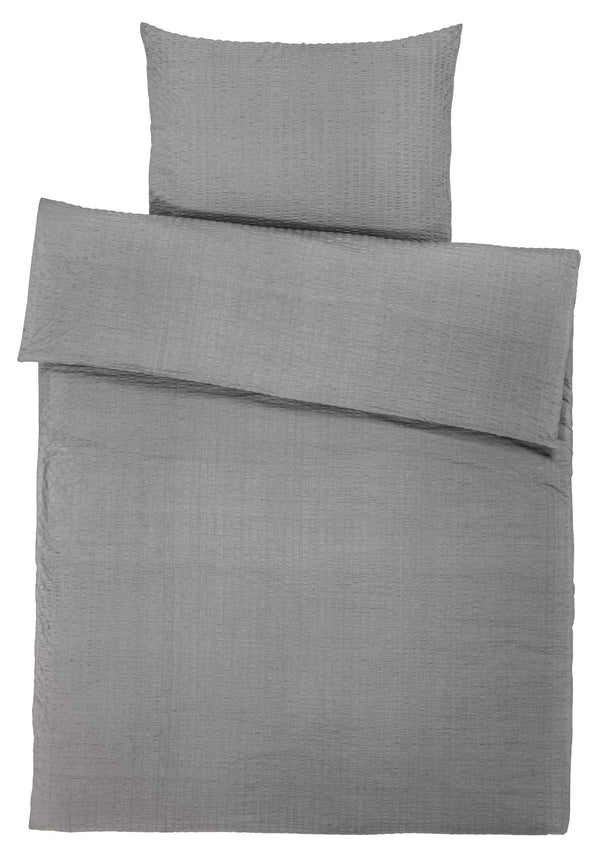 pościel Mallorca zakładka hotelowa; 155x220 cm (SxD), 80x80 cm (DxS); szary