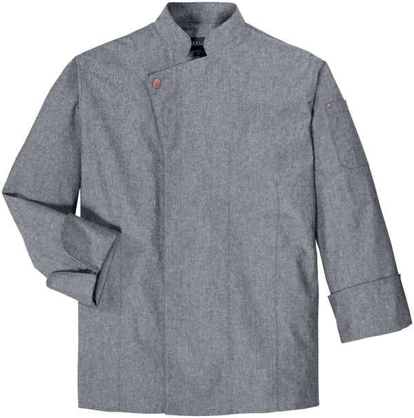 bluza kucharska męska Scott Chambray długi rękaw ; Kleidergröße 44; szary