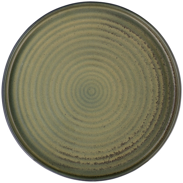 talerz z niskim rantem Snug; 26x2.5 cm (ØxW); oliwka; okrągły; 4 sztuka / opakowanie