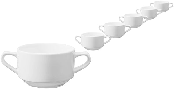 bulionówka Base; 300ml, 9.9x6.5 cm (ØxW); biały; okrągły; 6 sztuka / opakowanie