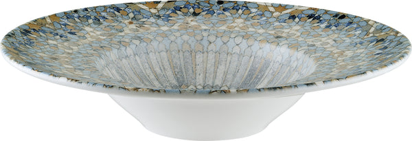 talerz do makaronu Luca Mosaic; 400ml, 28x5.5 cm (ØxW); pomarańczowy/ciemny niebieski/jasny niebieski/żółty/biały; okrągły; 6 sztuka / opakowanie