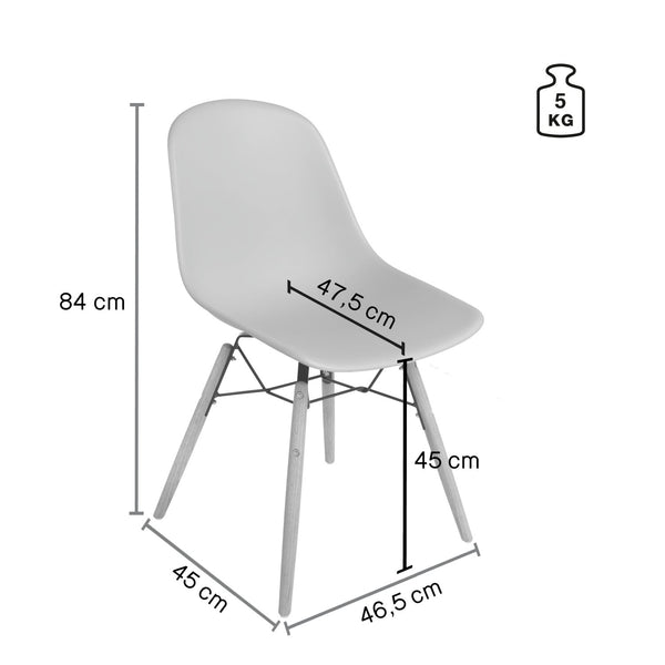 siedzisko Emeo bez podłokietnika; 45x50x42 cm (SxGxW); oliwka; 2 sztuka / opakowanie