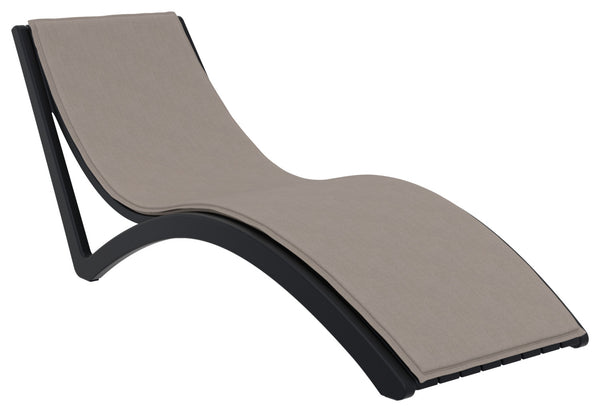 leżanka Slim; 180x72x70 cm (DxSxW); czarny