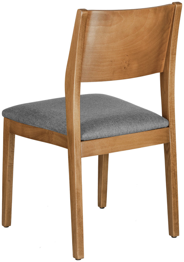 krzesło Stak tkanina; 48x51x86 cm (SxGxW); siedzisko jasny szary, stelaż jasny brązowy; 2 sztuka / opakowanie