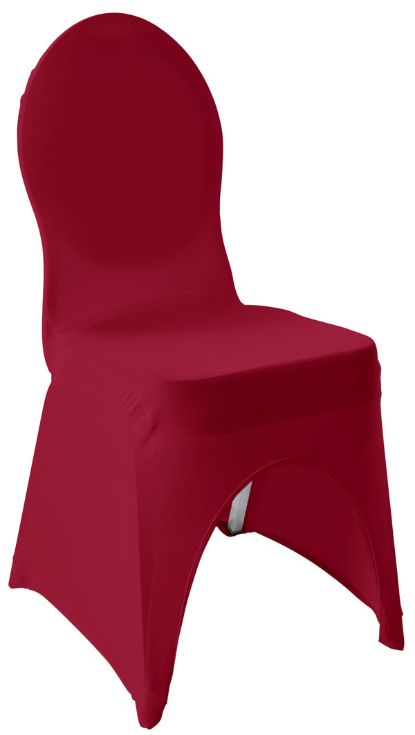 pokrowiec stretch na krzesło Grace z otworem; 40x44x95 cm (SxDxW); bordo