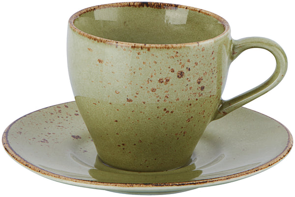 spodek do filiżanki do espresso Palana; 12.4 cm (Ø); limonka; okrągły; 6 sztuka / opakowanie