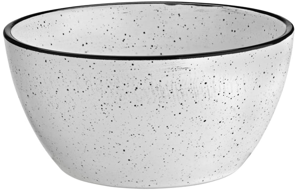 miseczka Fungio okrągła; 430ml, 12.5x6.2 cm (ØxW); biały/czarny; okrągły; 6 sztuka / opakowanie