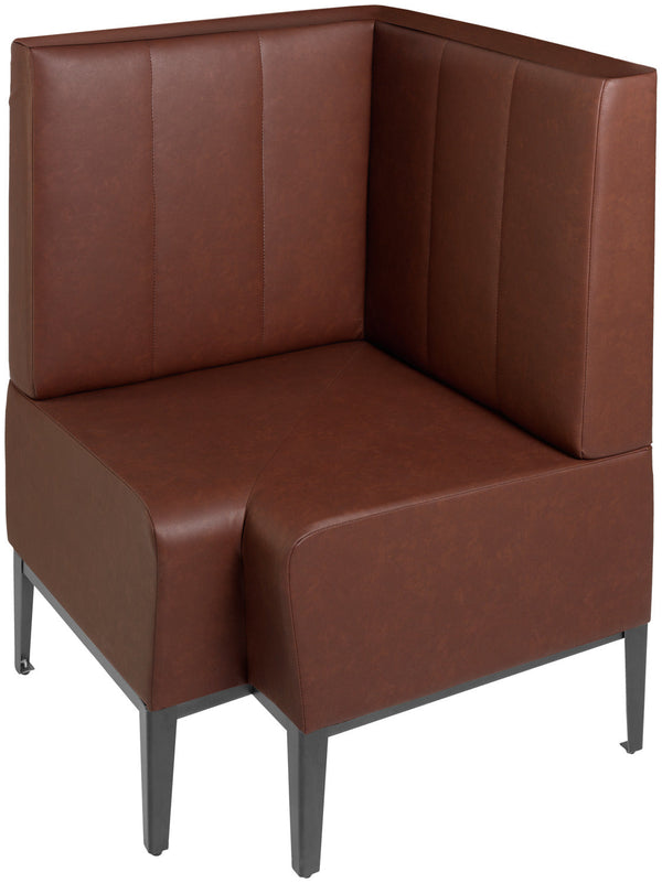 Polstersitzecke Adapto mit Rückenelement; 75x75x102 cm (SxGxW); siedzisko brązowy
