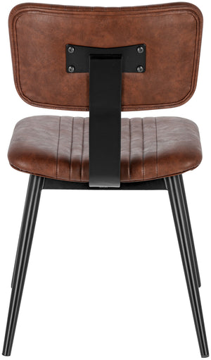 krzesło Nolo; 47x54x81 cm (SxGxW); siedzisko brązowy, stelaż czarny; 2 sztuka / opakowanie