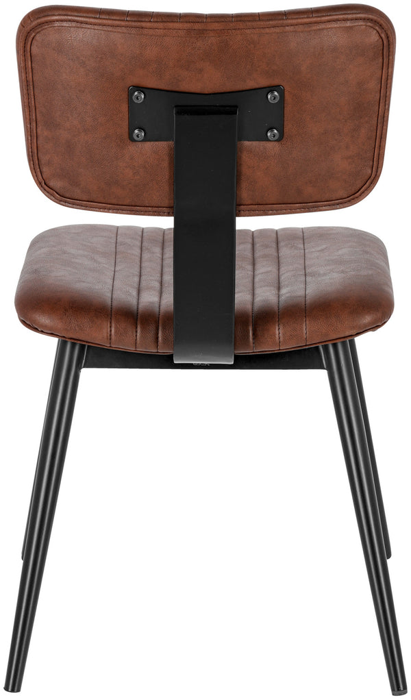 krzesło Nolo; 47x54x81 cm (SxGxW); siedzisko brązowy, stelaż czarny; 2 sztuka / opakowanie