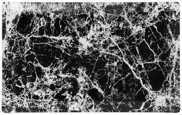 Glasplatte Marmaro eckig; 40x25 cm (DxS); czarny/biały; prostokątny; 6 sztuka / opakowanie