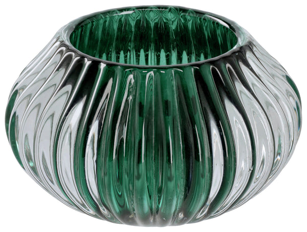 świecznik na tealight  Aarani; 11x6.5 cm (ØxW); ciemny zielony; 2 sztuka / opakowanie