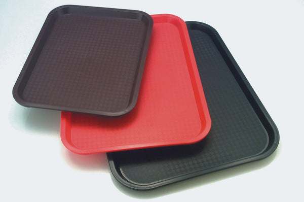 taca do fast foodu; 27x35x2 cm (DxSxW); szary; prostokątny