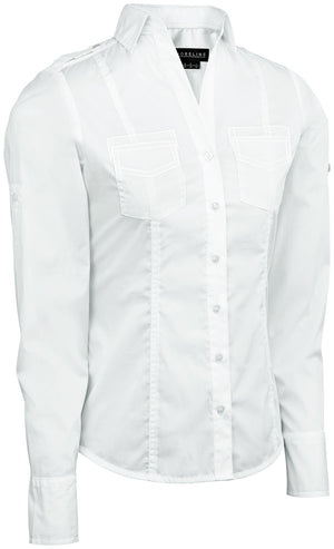 bluzka damska Kate długi rękaw; Kleidergröße 48; biały