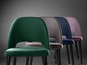 krzesło Tonda; 51x64x78 cm (SxGxW); siedzisko ciemny niebieski, stelaż czarny