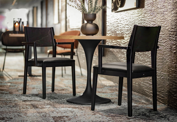 krzesło Stak sztuczna skóra; 48x51x86 cm (SxGxW); siedzisko czarny