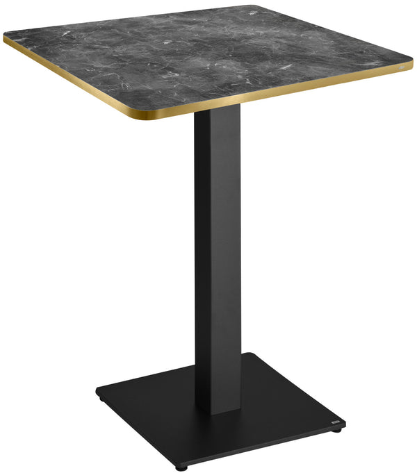 blat Marvani kwadratowy; 80x80x2.5 cm (DxSxW); złoto/czarny/marmurkowy; kwadrat