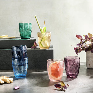 Universalglas Kalea; 280ml, 8x9.8 cm (ØxW); bursztyn; 6 sztuka / opakowanie