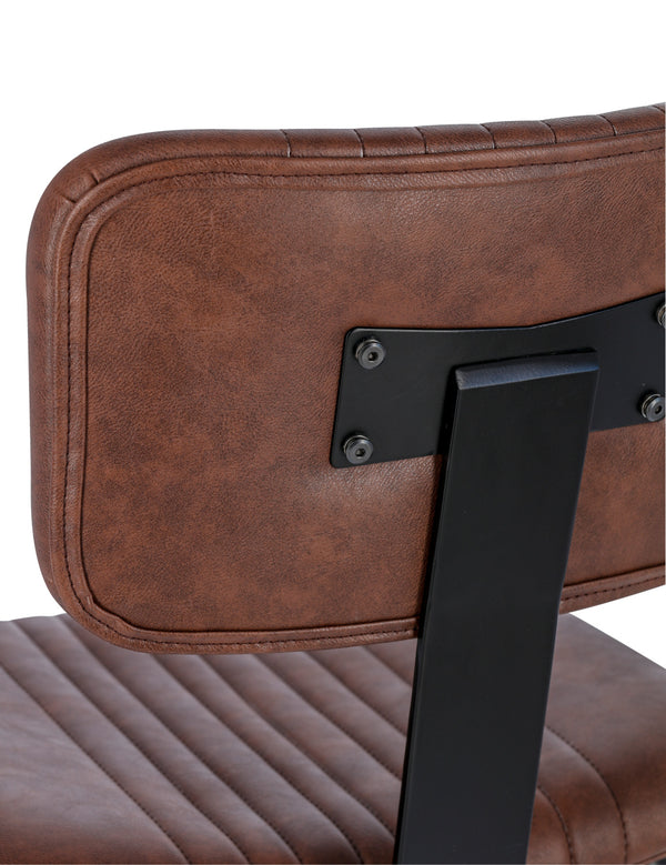 krzesło Nolo; 47x54x81 cm (SxGxW); siedzisko brązowy, stelaż czarny; 2 sztuka / opakowanie