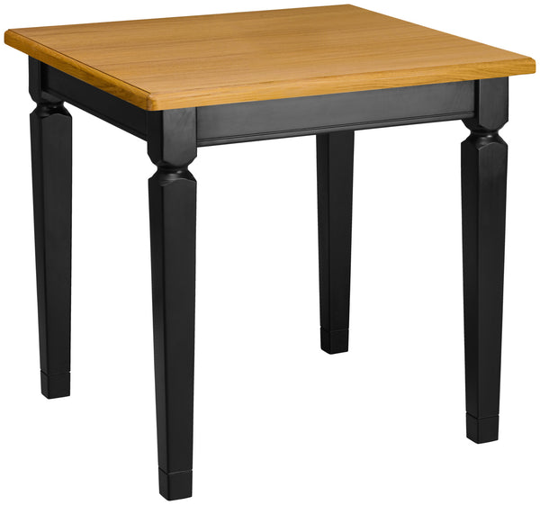 Tisch Noto quadratisch; 80x80x76 cm (DxSxW); Platte dąb/tytoń, stelaż czarny; kwadrat