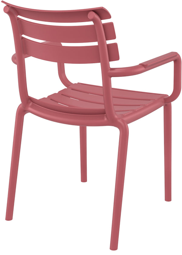 Stuhl Helen mit Armlehne; 58x59x84 cm (SxGxW); marsala; 4 sztuka / opakowanie