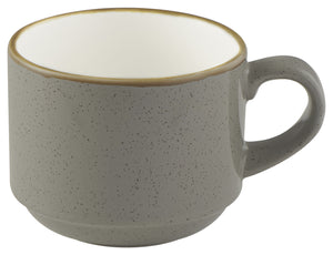 Cappuccino Tasse Stonecast Peppercorn stapelbar; 220ml, 7 cm (W); szary/brązowy; okrągły; 12 sztuka / opakowanie