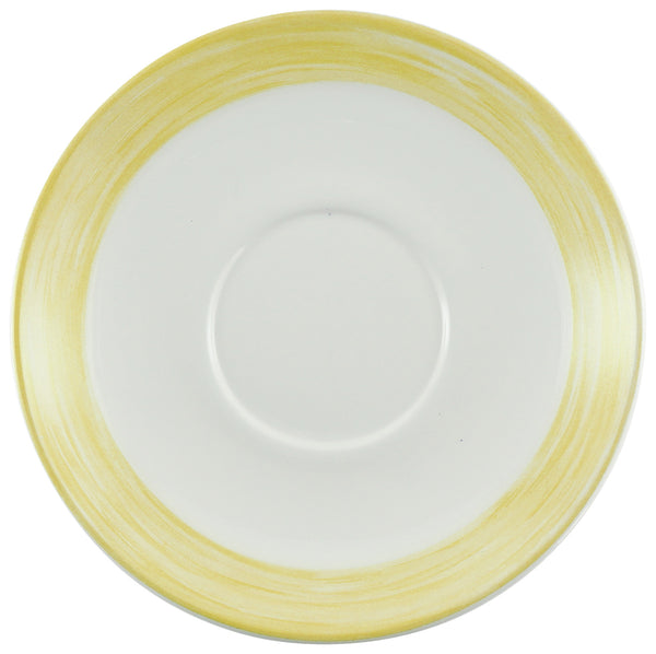 spodek do filiżanki do kawy Brush; 14 cm (Ø); żółty; okrągły; 6 sztuka / opakowanie