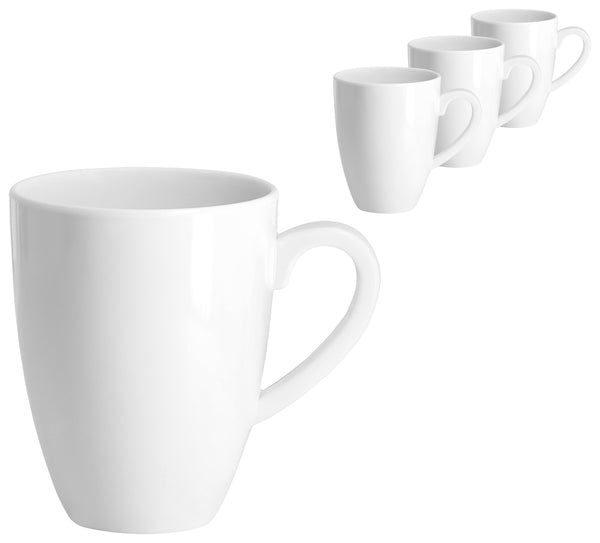 kubek Wayne; 400ml, 8.5x10.8 cm (ØxW); biały; okrągły; 4 sztuka / opakowanie