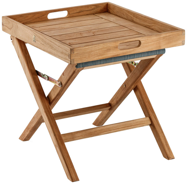 stolik z tacą Sorento; 55x52x52 cm (DxSxW); Platte naturalny, stelaż naturalny; prostokątny