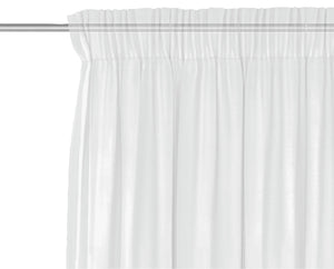 Transparenter Vorhang Rubin Bleistiftfaltenband; 600x245 cm (SxW); biały/transparentny