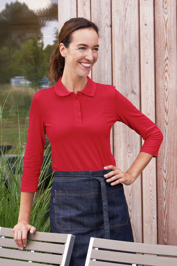 koszulka polo damska Cato rękaw 3/4; Kleidergröße M; czerwony