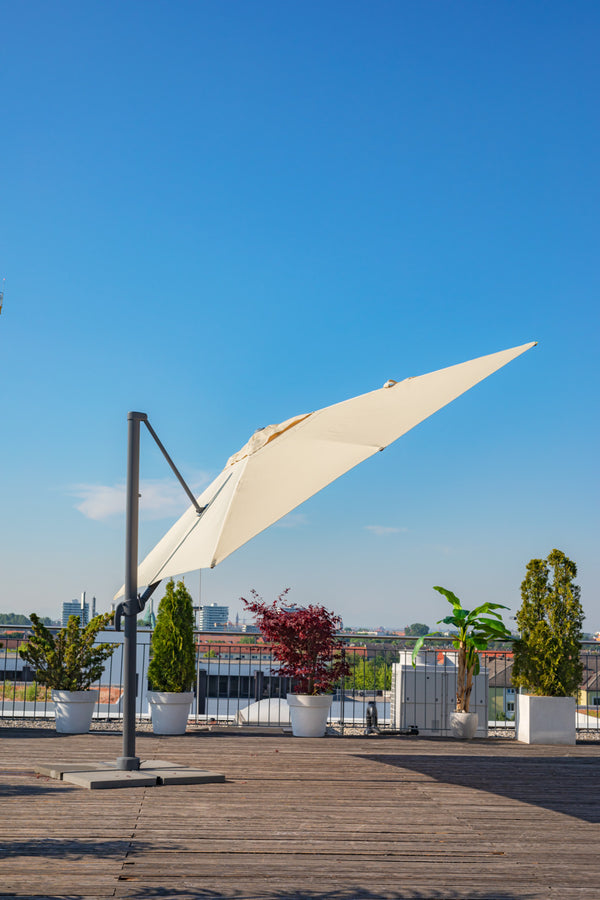 parasol rzymski Elyo; 300x400x275 cm (DxSxW); ecru; prostokątny